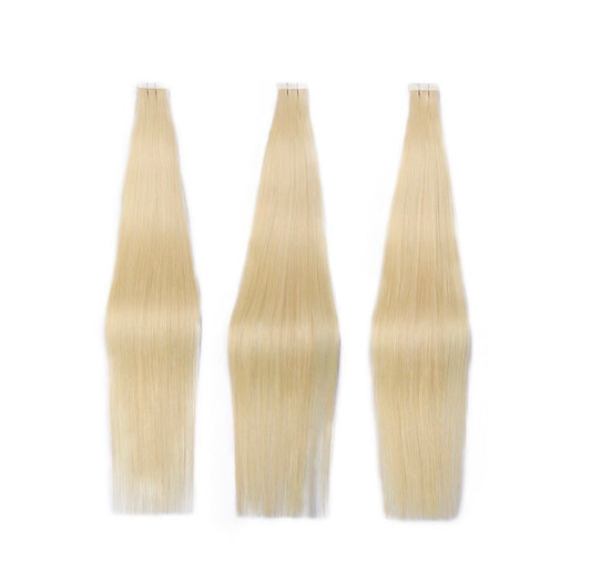 Blonde Straight Hair Tape In Hair Extensions