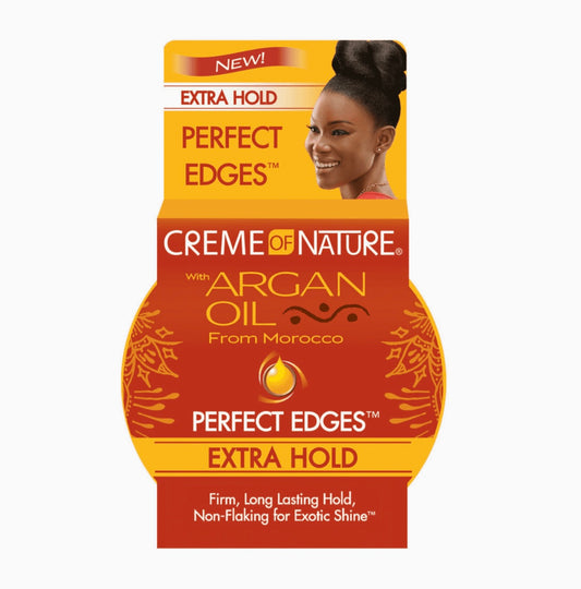 CREME OF NATURE HUILE D'ARGAN BORDS PARFAITS TENUE EXTRA FERME 2.25OZ 