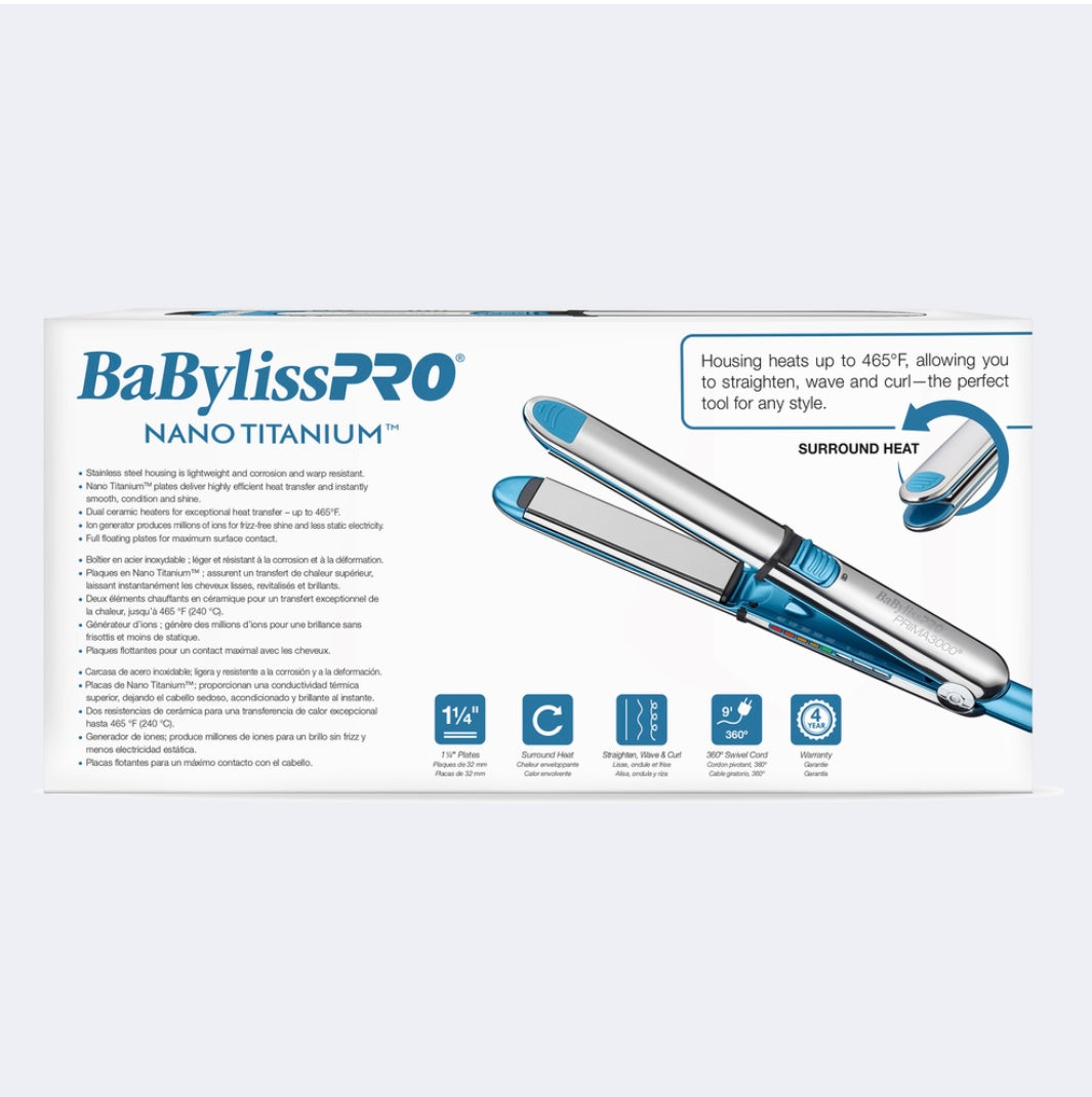 BABYLISSPRO® NANO TITANIUM™ PRIMA3000 1¼" IONIC STYLING IRON