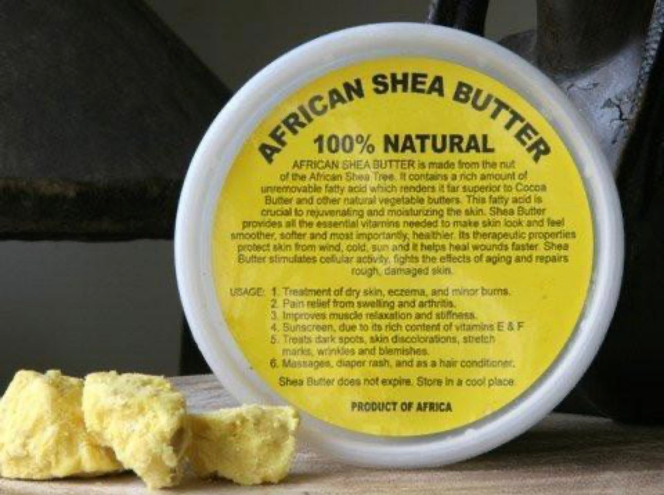 AFRICAN SHEA BUTTER CREAM (100% PURE & RAW, GOLD)