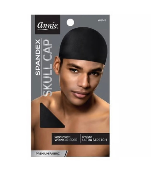 Annie Spandex Skull Cap Black