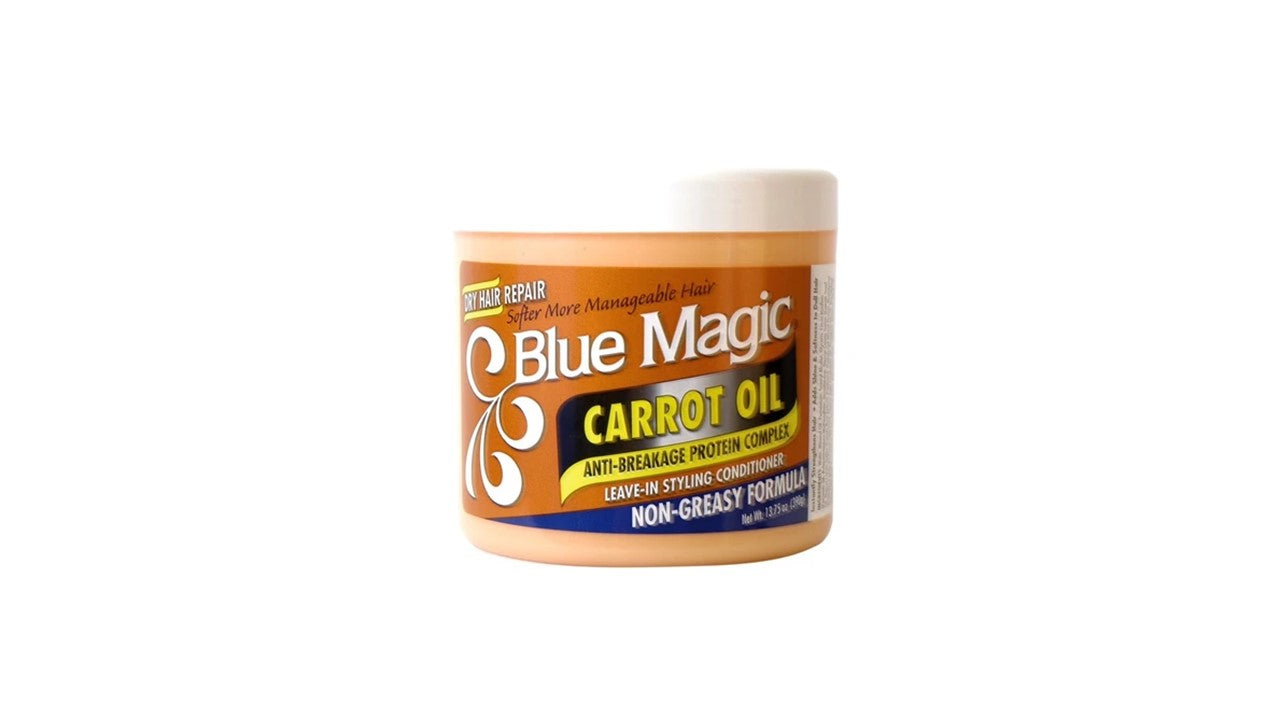 HUILE DE CAROTTE BLUE MAGIC CONGÉ DANS UN CONDITONIER COIFFANT