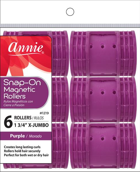 ANNIE X-JUMBO ROULEAUX MAGNÉTIQUES SNAP-ON 6PC VIOLET (6PC) 