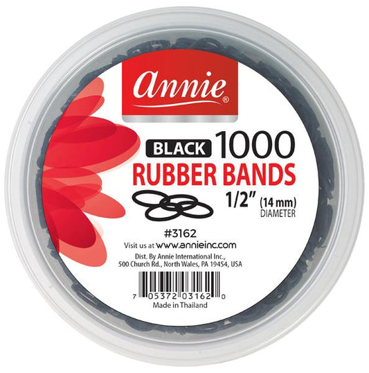 ANNIE 1000PC RUBBER BANDS BLACK