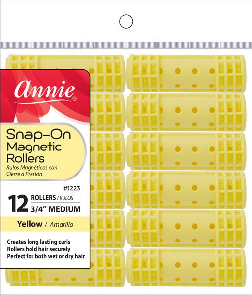 ANNIE MOYEN ROULEAU MAGNÉTIQUE SNAP-ON 12PC JAUNE 