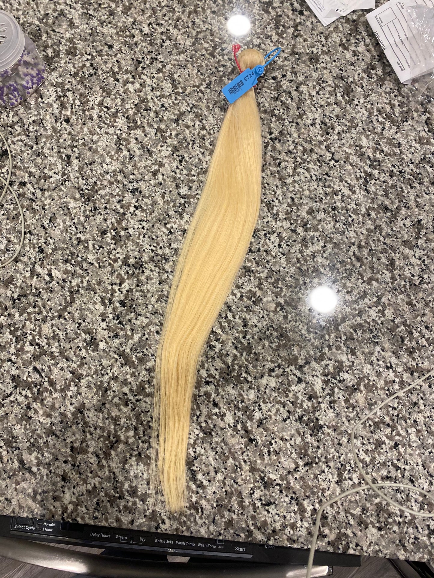 Blonde straight hair bundle