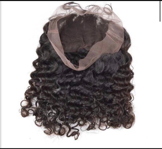 Brazilian deep wave frontal wig