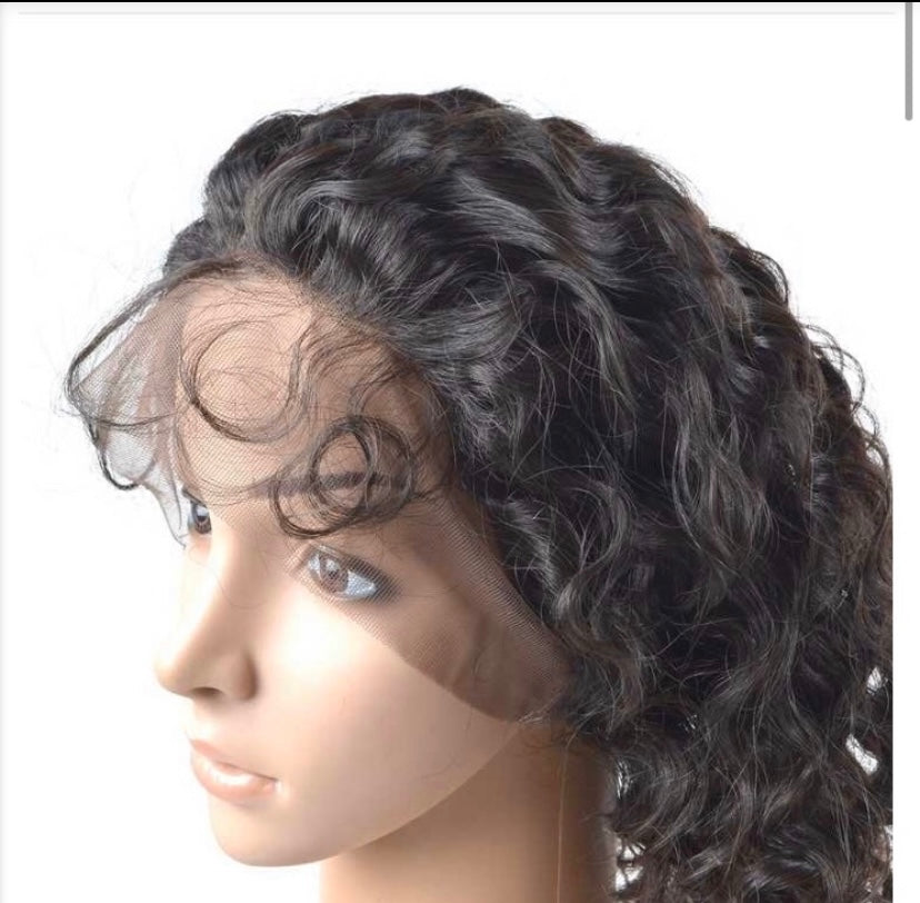 Brazilian deep wave frontal wig