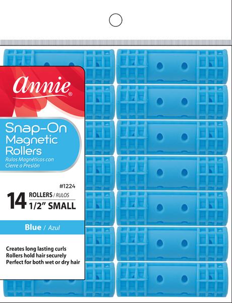 ANNIE PETITS ROULEAUX MAGNÉTIQUES SNAP-ON 14PC BLEU 