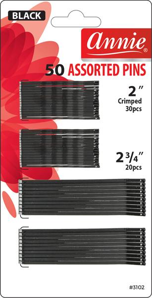 ANNIE ASSORTIMENT DE 50 ÉPINGLES 2" ET 2 3/4" 