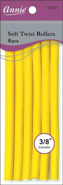 ANNIE ROULEAUX TWIST DOUX 7" DE LONG 6PC JAUNE 