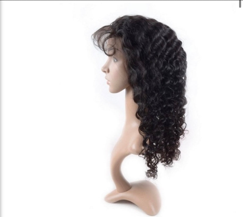 Brazilian deep wave frontal wig